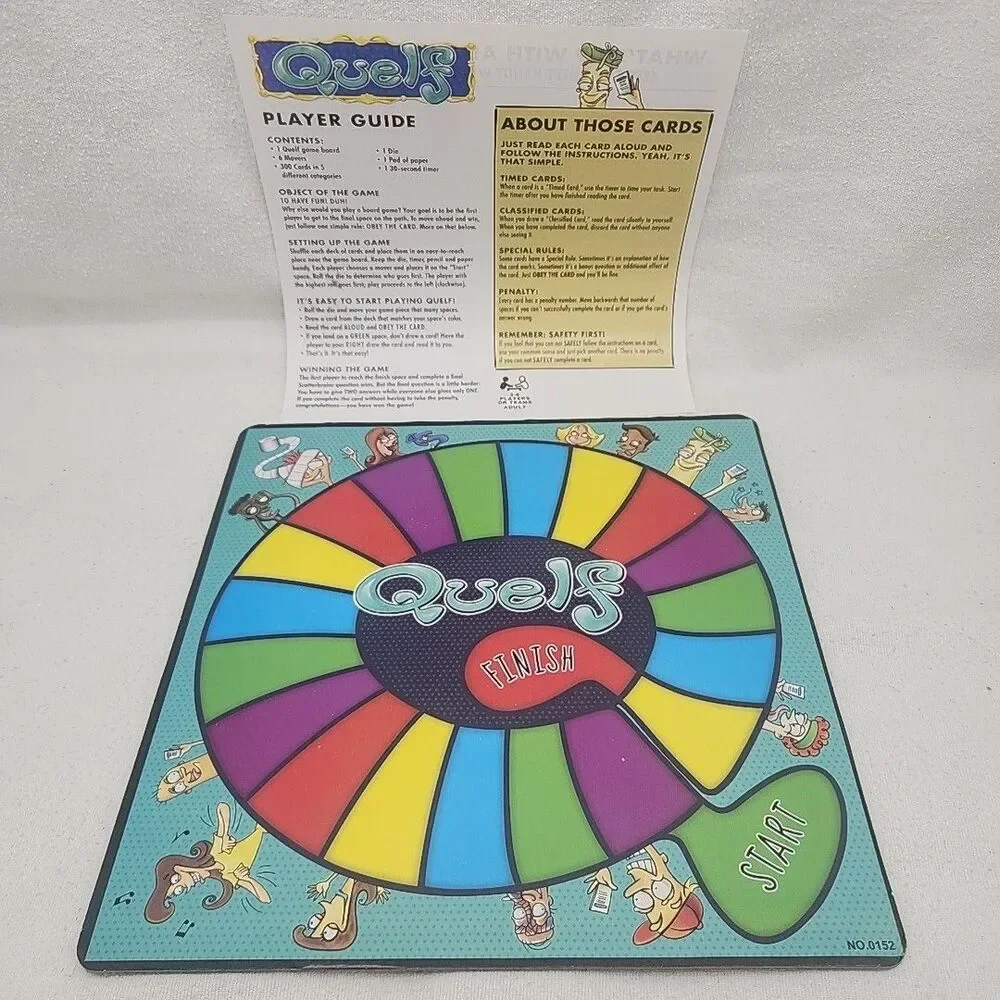 Game Quelf The Unpredictable Party Board Spin Master 2008 Obey The Card New